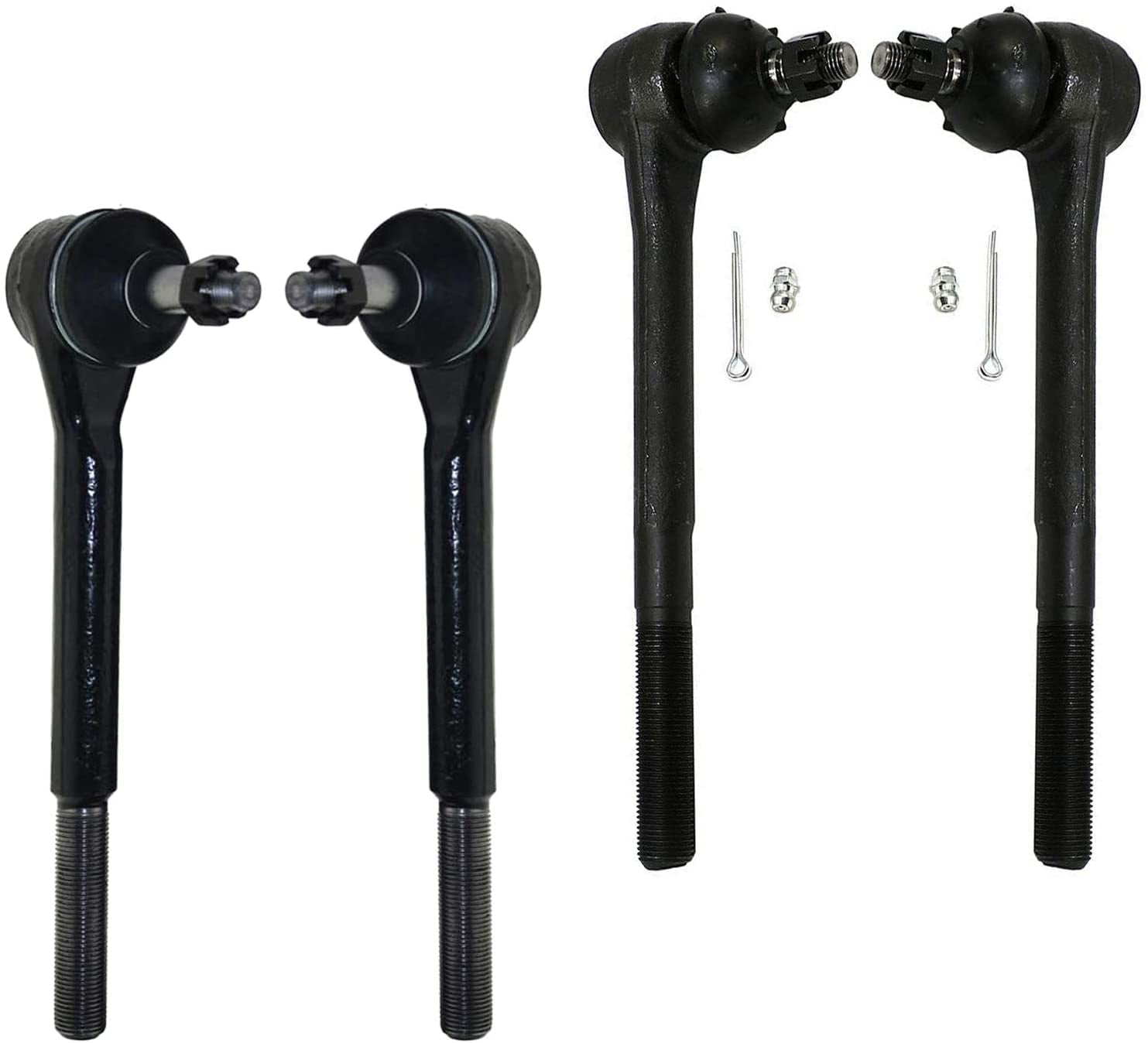 Detroit Axle - Front 2pc Tie Rods For Chevrolet Cruze Impala Malibu Limited Volt Buick LaCrosse Verano Regal, 2 Outer Tie Rods Assembly Replacement