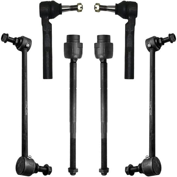 Detroit Axle - Front Tie Rods Sway Bars for Chevy Malibu Pontiac G6 Pontiac G6, Inner & Outer Tie Rods, 11.8" Center to Center Sway Bar Ends Replacement