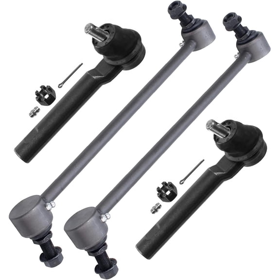 Detroit Axle - Front Tie Rods Sway Bars Kit for 2007-2011 Honda CR-V, 2 Outer Tie Rod Ends 2 Stabilizer Sway Bar End Links 2008 2009 2010 Replacement