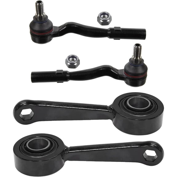 Detroit Axle - Front Tie Rods Sway Bars for Mercedes-benz E320 E350 CLS500 CLS550 E500 E550, CLS55 E55 AMG, 2 Outer Tie Rod Ends 2 Stabilizer Sway Bar End Links Replacement