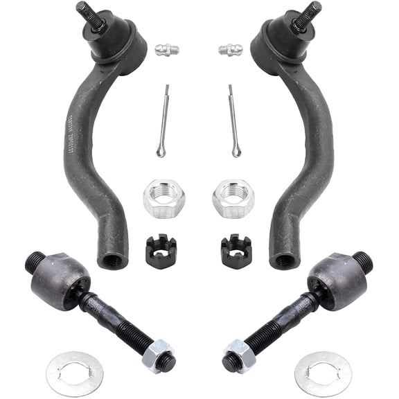 Detroit Axle - Front Tie Rods for 2003-2007 Honda Accord, 2004-2008 TSX, 4 Inner and Outer Tie Rod End Links 2005 2006 Replacement
