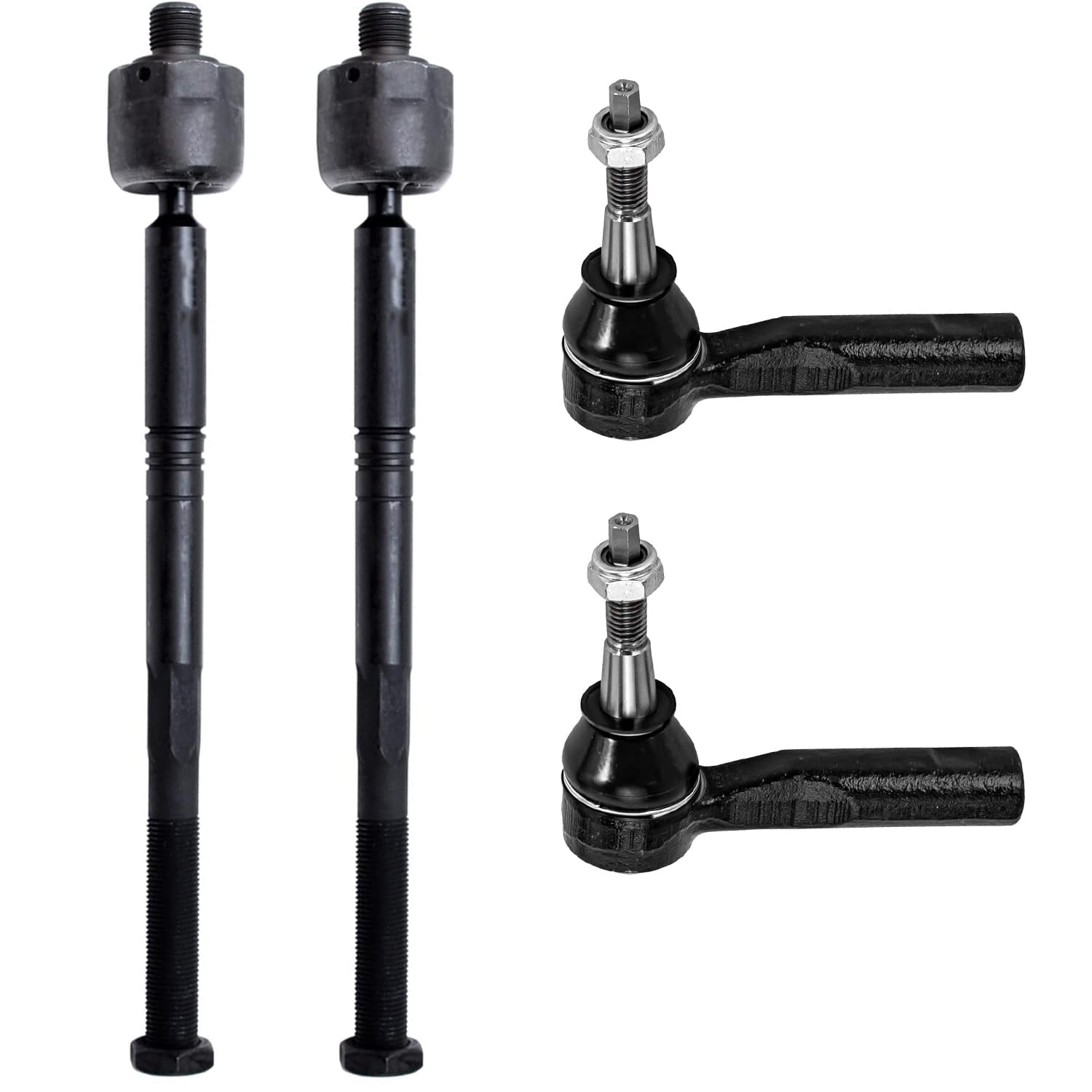 Detroit Axle - Front Tie Rods for Chevrolet Cruze Volt Buick Verano, 4 Outer and Inner Tie Rod End Links Replacement