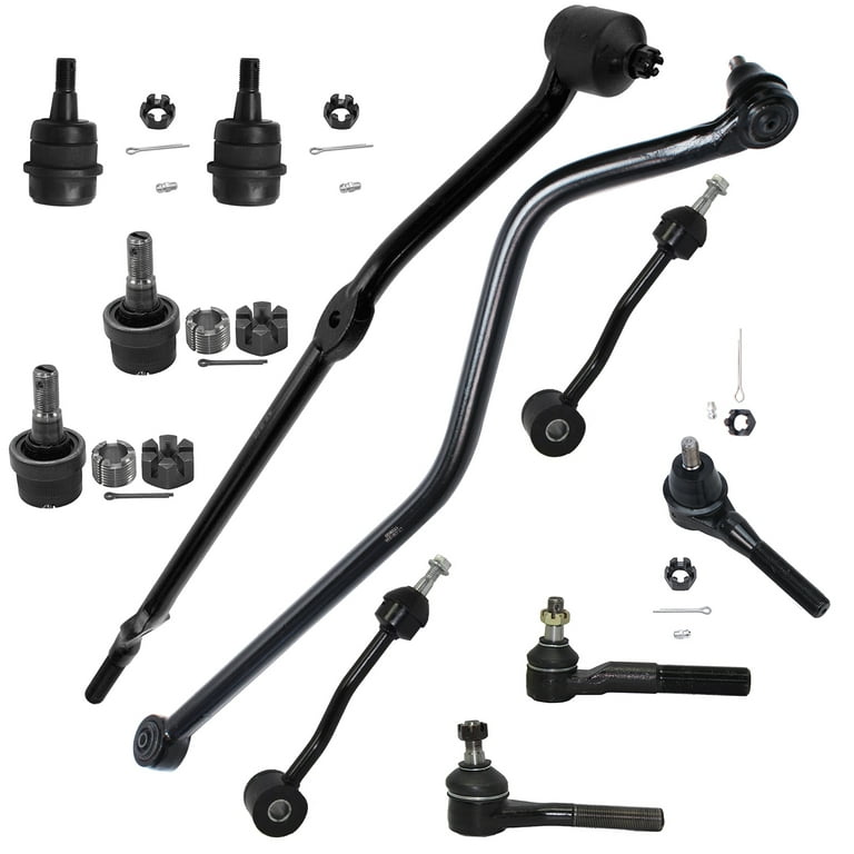 Detroit Axle - Front Track Bar Outer Tie Rods Sway Bars Ball Joints  Replacement for Jeep Wrangler TJ - 11pc Set Fits select: 1998-2002 JEEP  WRANGLER /