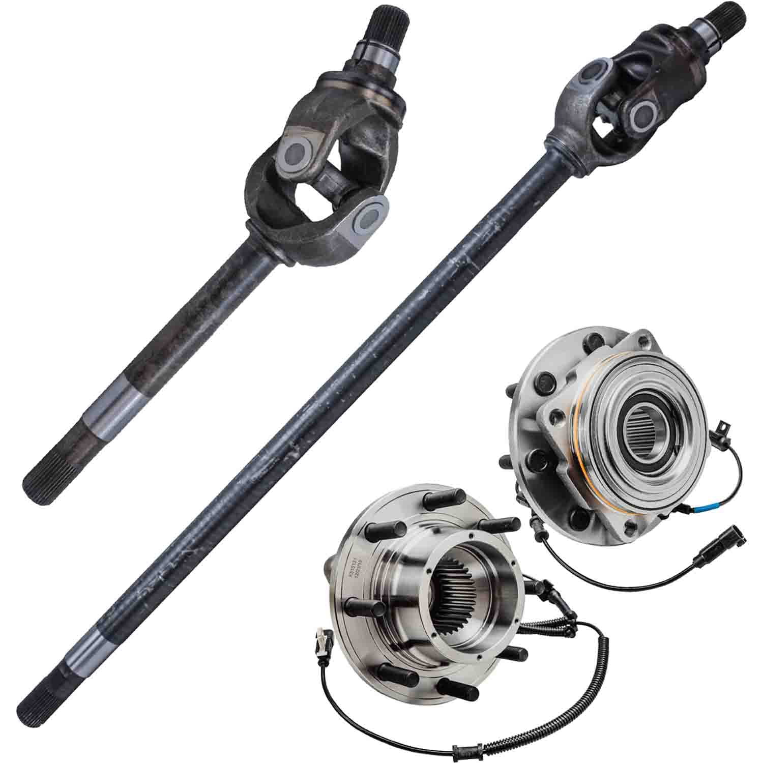 Detroit Axle Front UJoint Axles Wheel Bearing & Hubs Replacement for