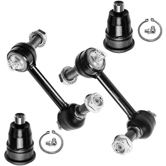 Detroit Axle - Front Upper Ball Joints Sway Bars for Chevy Trailblazer GMC Envoy 2 Upper Ball Joints 2 Sway Bar Links Buick Rainier Isuzu Ascender Saab 9-7X SSR Olds Bravada Replacement