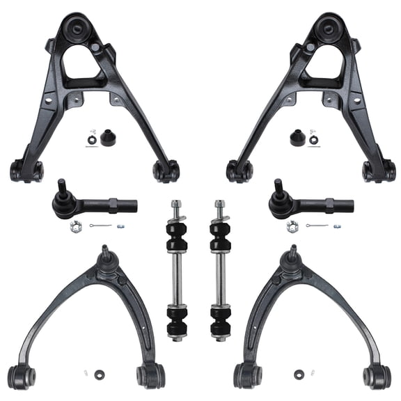 Detroit Axle - Front Upper Cast Iron Lower Control Arms Suspension Kit Replacement for GMC Yukon Chevy Tahoe Fits select: 2011 ,2013 CHEVROLET SILVERADO K1500 LT