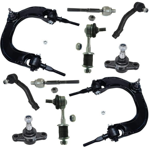 Detroit Axle - Front Upper Control Arm Ball Joint Sway Bar Link Inner Outer Tie Rod Replacement for 1999-2005 Hyundai Sonata - [2002-2005 XG350] - 10pc Set