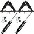 thumbnail image 1 of Detroit Axle - 4WD Front End Suspension Kit for 2000-2004 Dodge Dakota, 2000-2003 Durango, 2 Upper Control Arms w/Ball Joints 2 Shock Absorbers Assembly 2001 2002 Replacement, 1 of 8