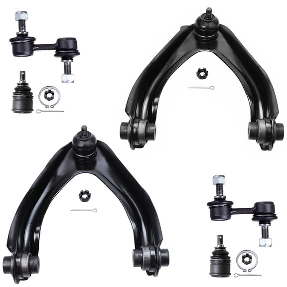 Detroit Axle - Front Upper Control Arms for 1997-2001 Honda CR-V 1998 1999 2000, 2 Upper Control Arms w/Ball Joints, 2 Lower Ball Joints 2 Sway Bars, CRV Replacement