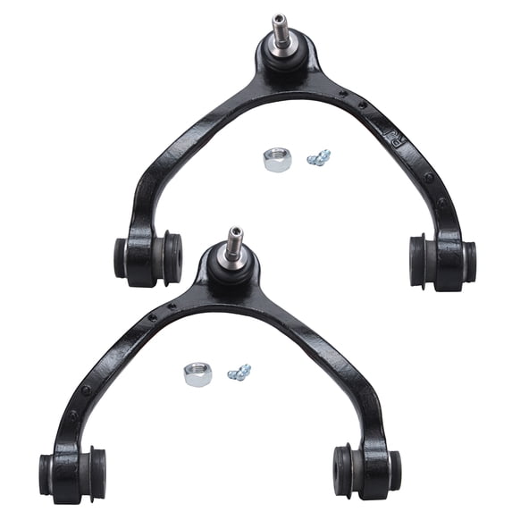 Detroit Axle - Front Upper Control Arms for 2003-2011 Ford Crown Victoria Lincoln Town Car Mercury Grand Marquis, 2003 2004 Marauder 2pc Upper Control Arms w/Ball Joints Assembly Replacement