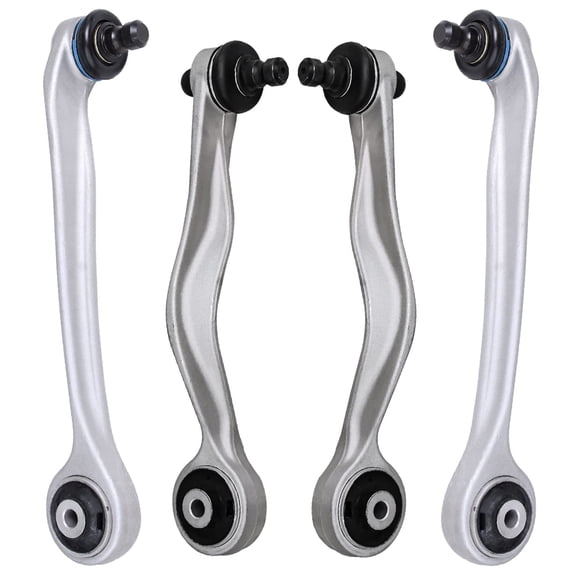 Detroit Axle - Front Upper Control Arms for Audi A4 A6 Allroad Quattro RS6 S4 S6, 4 Upper Forward Rearward Driver Passenger Side Control Arms w/ Ball Joints Assembly Replacement