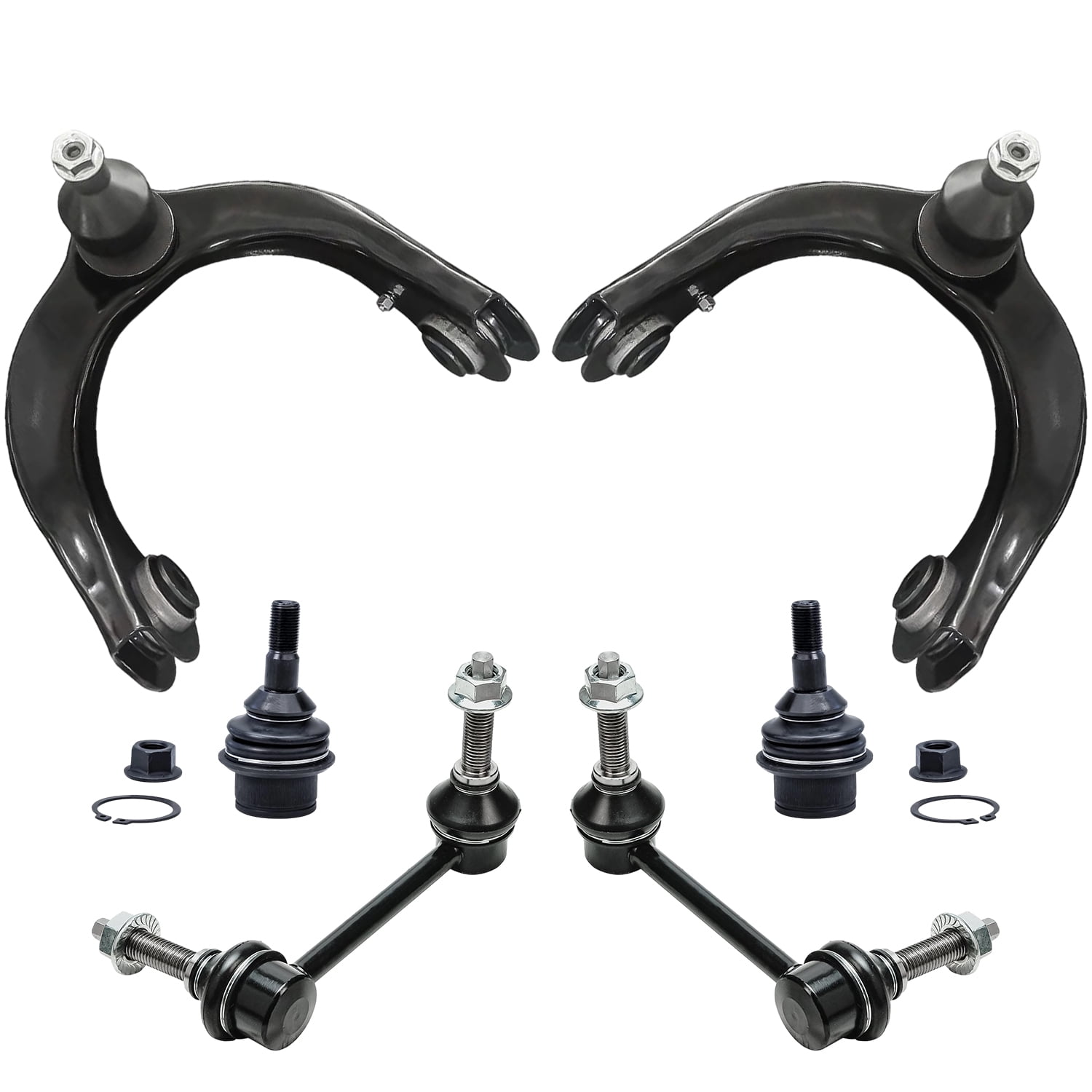 Detroit Axle - Front Upper Control Arms Ball Joints Sway Bar End Links Replacement for 2011-2015 Jeep Grand Cherokee Dodge Durango - 6pc Set