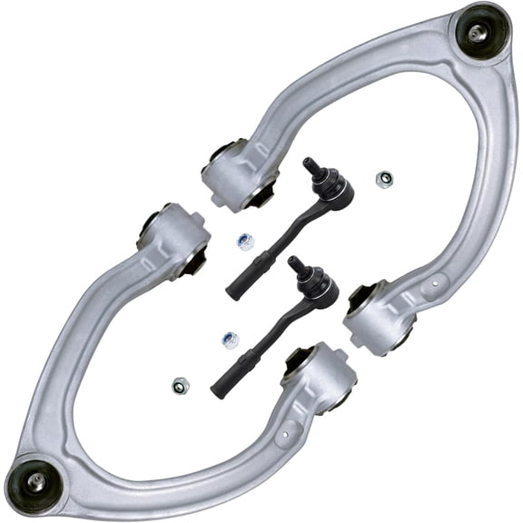 Detroit Axle - Front Upper Control Arms Kit for Mercedes-Benz S430 S500 CL500 CL600 S600, CL55 CL65 S55 S65 AMG, 2 Upper Control Arms with Ball Joints 2 Outer Tie Rods Replacement