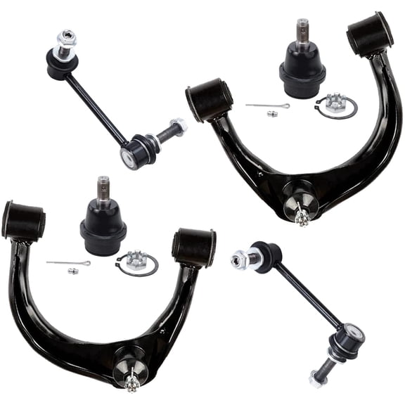 Detroit Axle - 6pc Front End Suspension Kit for 2003-2009 Lexus GX470, 2003-2018 Toyota 4Runner, 2007-2014 FJ Cruiser, 2 Upper Control Arms w/Ball Joints 2 Lower Ball Joints 2 Sway Bars Replacement