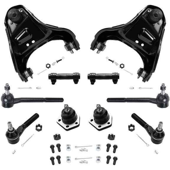 Detroit Axle - Front Upper Control Arms Lower Ball Joints Tie Rod Ends Replacement for Chevy Blazer S10 GMC Jimmy Sonoma Olds Bravada - 4x4 Only - 10pc Set Fits select: 1998-2005 CHEVROLET BLAZER
