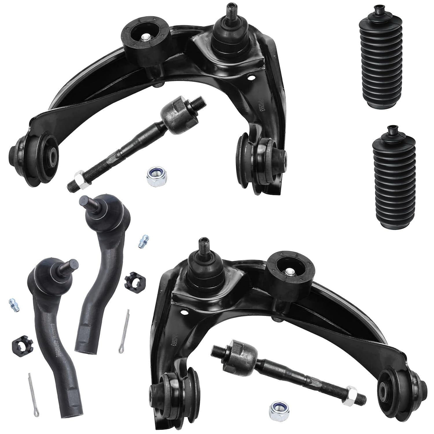 Detroit Axle - Front Upper Control Arms w/Ball Joints Inner Outer Tie ...