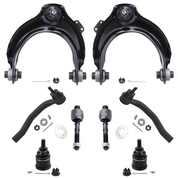 Detroit Axle - Front Upper Control Arms w/Ball Joints Replacement for TSX Accord + Sway Bar + Inner Tie Rod