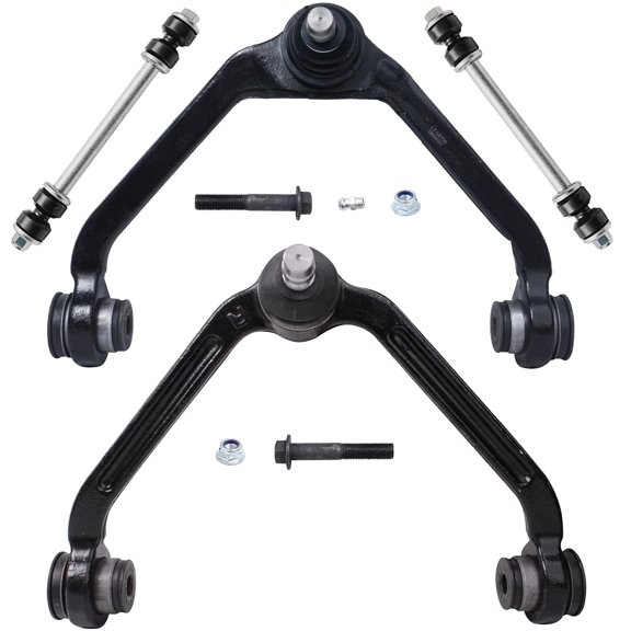 Detroit Axle - Front Upper Control Arms w/ Ball Joints + Sway Bars Replacement for Ford Explorer Ranger Mazda Mountaineer - 4pc Set