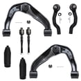 thumbnail image 1 of Detroit Axle - Front Upper Control Arms w/Ball Joints Tie Rods Replacement for Nissan Pathfinder Xterra Frontier - 8pc Set Fits select: 2012 NISSAN FRONTIER SV/PRO-4X, 1 of 7