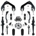 thumbnail image 1 of Detroit Axle - Front Upper Lower Control Arm + Wheel Hub Bearing Assembly Tie Rods Sway Bars Replacement for 1990-1993 Honda Accord 2.2L - 16pc Kit, 1 of 7