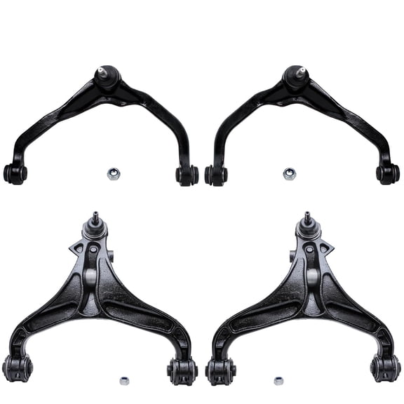 Detroit Axle - 4pc Front Control Arms for 07-11 Dodge Nitro, 08-12 Jeep Liberty, 4 Upper & Lower Control Arms with Ball Joints 2008 2009 2010 2011 Replacement