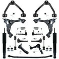 thumbnail image 1 of Detroit Axle - Front Upper Lower Control Arms + Shock Absorbers + Inner Outer Tie Rods + Sway Bar Links + 2.48'' Bolt Idler Arm +, 1 of 9