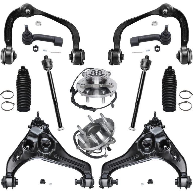 Detroit Axle - Front Upper Lower Control Arms, Wheel Bearing