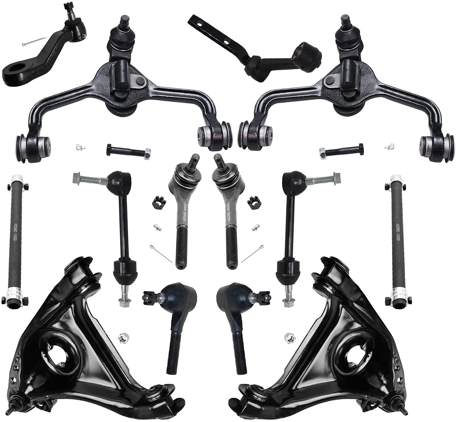 Axle Rod Detroit Axle - Front Upper Lower Control Arms w/Ball Joints Sway Bars ...