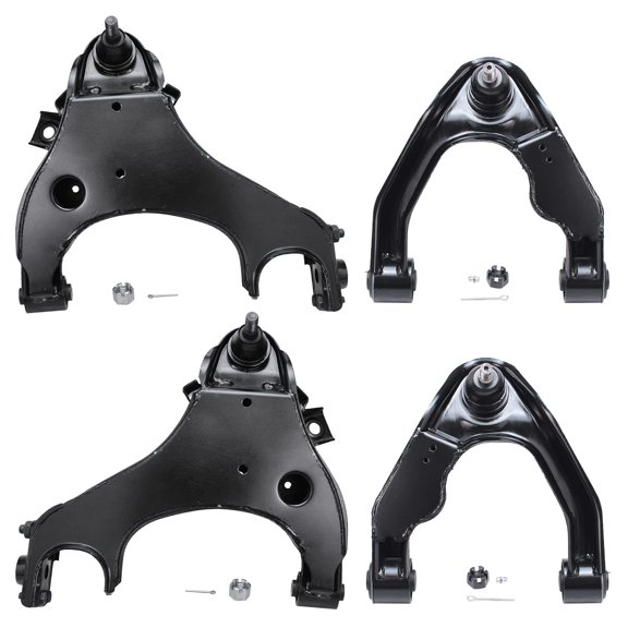 Detroit Axle - Front Upper and Lower Control Arms for 2000-2004 Nissan Xterra - [2000-2004 Frontier V6 3.3L]