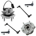 thumbnail image 1 of Detroit Axle - Front Wheel Bearing & Hub Assembly + Sway Bar Link + Outer Tie Rod End Replacement for Chevy Malibu Pontiac G6 Saturn Aura (ABS Models; w/o RPO Code FE5) - 6pc Set, 1 of 5