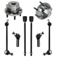 thumbnail image 1 of Detroit Axle - Front Wheel Bearing and Hub Assembly + Sway Bar Links + Inner and Outer Tie Rods Replacement For 1996 - 2007 Ford Taurus Mercury Sable - 8pc Set, 1 of 6