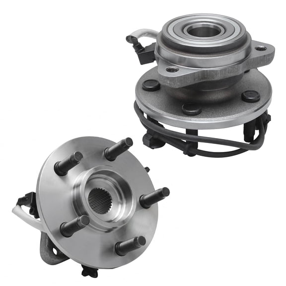 Detroit Axle - Front Wheel Bearing Hubs for Ford Explorer Ranger Mazda B3000 B4000 Mercury Mountaineer, 2 Wheel Hub Bearings Assembly Replacement [5 Bolt w/ ABS]
