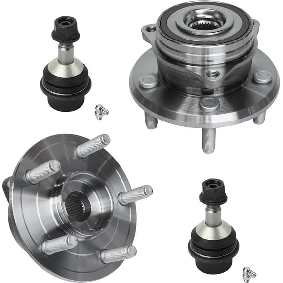 Detroit Axle - Front Wheel Bearing Hubs Kit for 2011-2020 Jeep Grand Cherokee Dodge Durango 2 Wheel Hub Bearings Assembly 2 Lower Ball Joints 2012 2013 2014 2015 2016 2017 2018 2019 Replacement