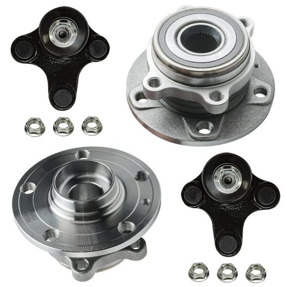 Detroit Axle - Front Wheel Bearing Hubs Lower Ball Joints for Volkswagen Jetta Passat Beetle