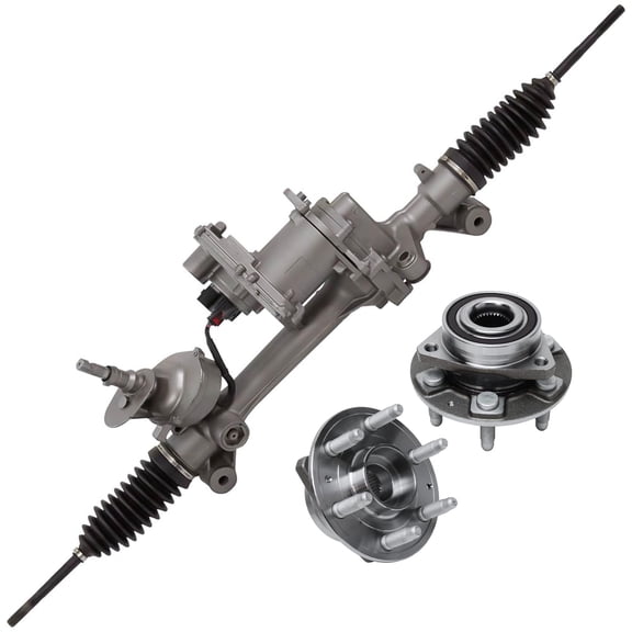 Detroit Axle - Rack and Pinion Kit for 2018-2021 Chevrolet Traverse Buick Enclave 2020-2023 GMC Acadia 2 Steering Rack and Pinion Assembly Wheel Bearing & Hubs Replacement
