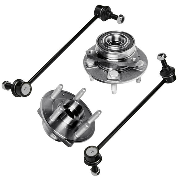 Detroit Axle - Front Wheel Bearing & Hubs + Sway Bar End Links Replacement for 2017-2019 Chevy Malibu Buick LaCrosse Regal TourX