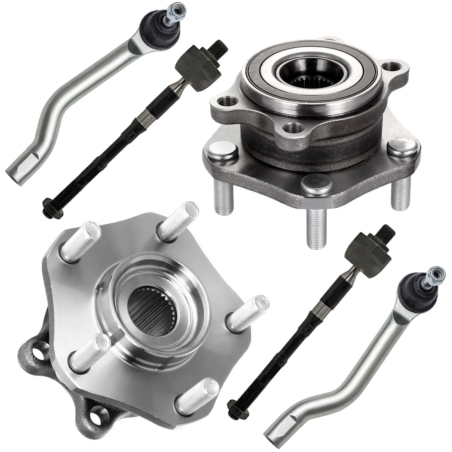 Detroit Axle - Front Wheel Bearing Hubs Tie Rods for Nissan Rogue Sport ...