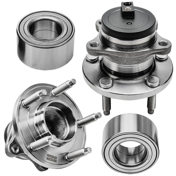 Detroit Axle - Front Wheel Bearing Rear Wheel Bearing and Hub Assembly for 2007 2008 Ford Edge/Lincoln MKX - FWD