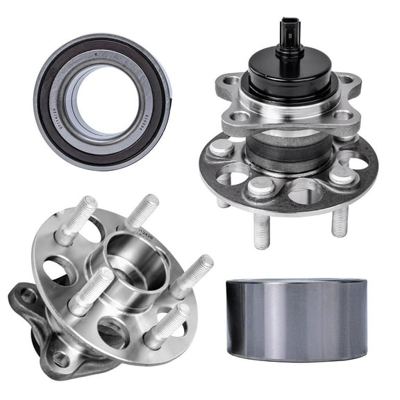 Detroit Axle - Front Wheel Bearing and Rear Wheel Hub Assembly Compatible for 2008 2009 2010 2011 2012 Scion XD