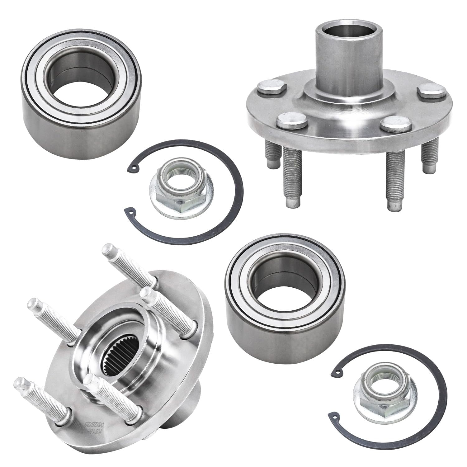 Detroit Axle - Front Wheel Bearings & Hubs Assembly Replacement for 2007 2008 2009 2010 Ford Edge Lincoln MKX - 2pc Set
