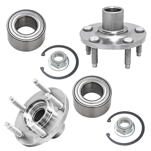 Detroit Axle - Front Wheel Bearings & Hubs Assembly Replacement for 2007 2008 2009 2010 Ford Edge Lincoln MKX - 2pc Set