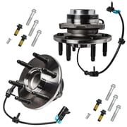 Detroit Axle - Front Wheel Bearings Kit for 2WD Chevy GMC Silverado Sierra Suburban Yukon XL Avalanche 1500 Tahoe Express Savana 2500 Escalade, 2 Wheel Bearings 2 Bolts Mounting 6 Lugs