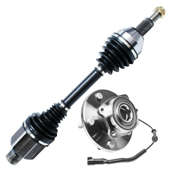 Detroit Axle - Front Wheel Hub Bearing Assembly and Passenger Side CV Axle Replacement for 2008-2016 Town & Country/Dodge Grand Caravan - [2009-2011 Volkswagen Routan] - 3.6L & 4.0L ONLY
