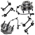 thumbnail image 1 of Detroit Axle - 6pc Front Wheel Bearing Hubs Kit for Chevy Trailblazer SSR GMC Envoy Buick Rainier Isuzu Ascender Bravada Saab 9-7x 2 Wheel Bearing Hubs Assembly 4 Front Rear Sway Bar Links, 1 of 8