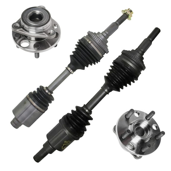 Detroit Axle - Front Wheel Hub Bearings CV Axle Shaft Assembly Replacement for 1995-2001 Chevrolet Cavalier Pontiac Sunfire