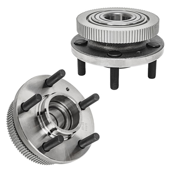 Detroit Axle - Front Wheel Hub and Bearing Assembly Replacement for 1988 Volvo 740 5 Lug W/ABS (Pair) 513213 x2