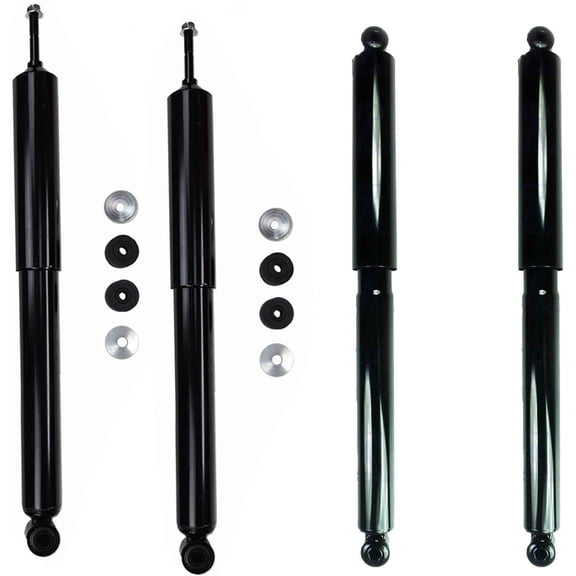 Detroit Axle - Front and Rear 4 Shock Absorbers for 4WD 2003-2013 Dodge Ram 2500 2003-2012 3500