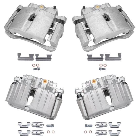 Detroit Axle - 4pc Front and Rear Brake Calipers for Chevrolet GMC Sierra Silverado Suburban Avalanche Yukon XL 1500 Tahoe Cadillac Escalade ESV EXT