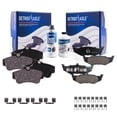thumbnail image 1 of Detroit Axle - Front and Rear Ceramic Brake Pads with Hardware Replacement for 2003 2004 2005 Dodge Neon PT Cruiser - 6pc Set, 1 of 7