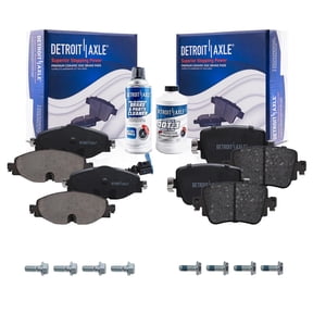 Detroit Axle - Brake Pads for Volkswagen Golf Alltrack Sportwagen GTI, Front and Rear Ceramic Brake Pads Replacement